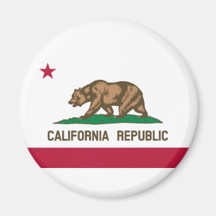 Patriotic California Republic State Flag Magnet