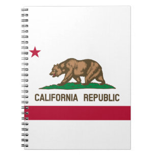 Patriotic California Republic State Flag Notebook