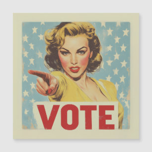 Patriotic Call to Action: Vote! Magnetic Invitation