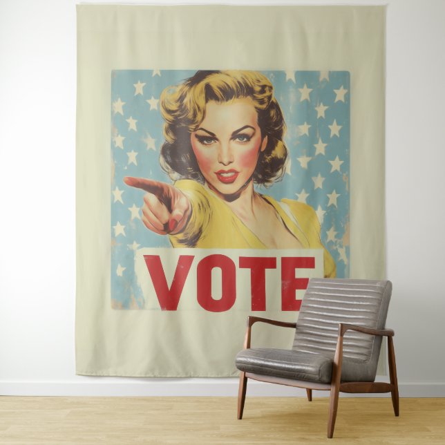 Patriotic Call to Action: Vote! Tapestry (In Situ)
