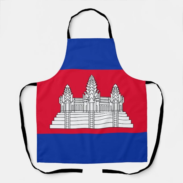 Patriotic Cambodia Flag Apron (Front)