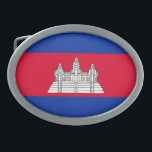 Patriotic Cambodia Flag Belt Buckle<br><div class="desc">Patriotic flag of Cambodia.</div>