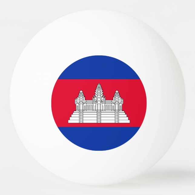 Patriotic Cambodia Flag Ping Pong Ball (Back)