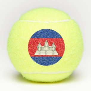 Patriotic Cambodia Flag Tennis Balls