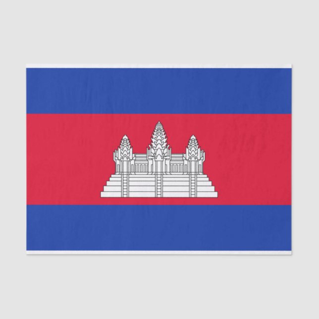 Patriotic Cambodia Flag Tissue Paper (Front)
