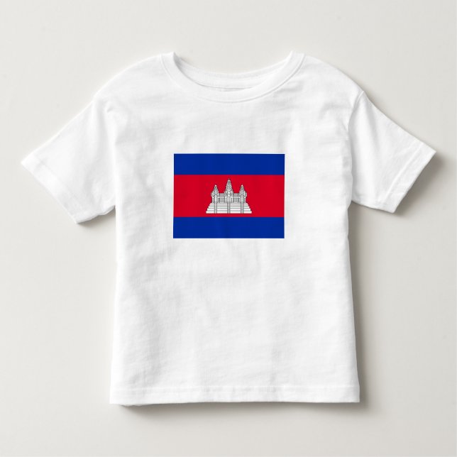 Patriotic Cambodia Flag Toddler T-Shirt (Front)
