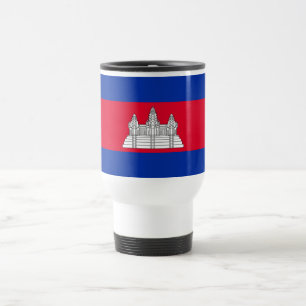 Patriotic Cambodia Flag Travel Mug