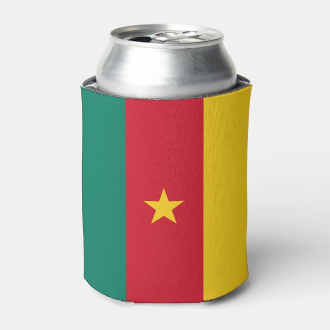 Patriotic Cameroon Flag Can Cooler (Can Front)