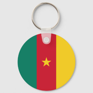 Patriotic Cameroon Flag Key Ring