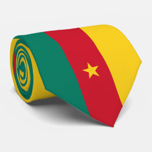 Patriotic Cameroon Flag Neck Tie