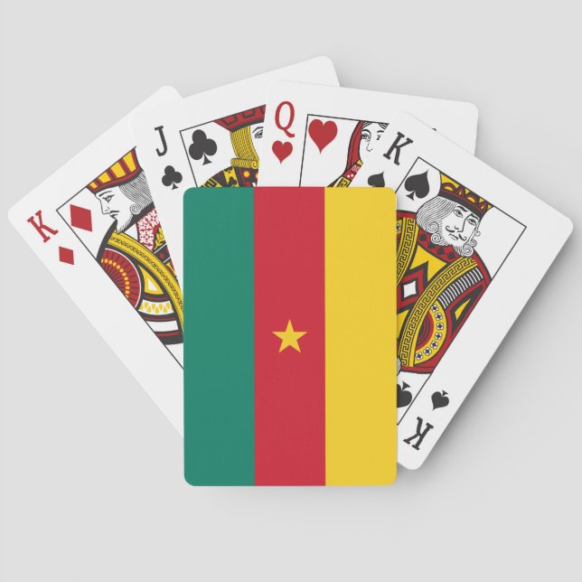 Patriotic Cameroon Flag Playing Cards (Back)