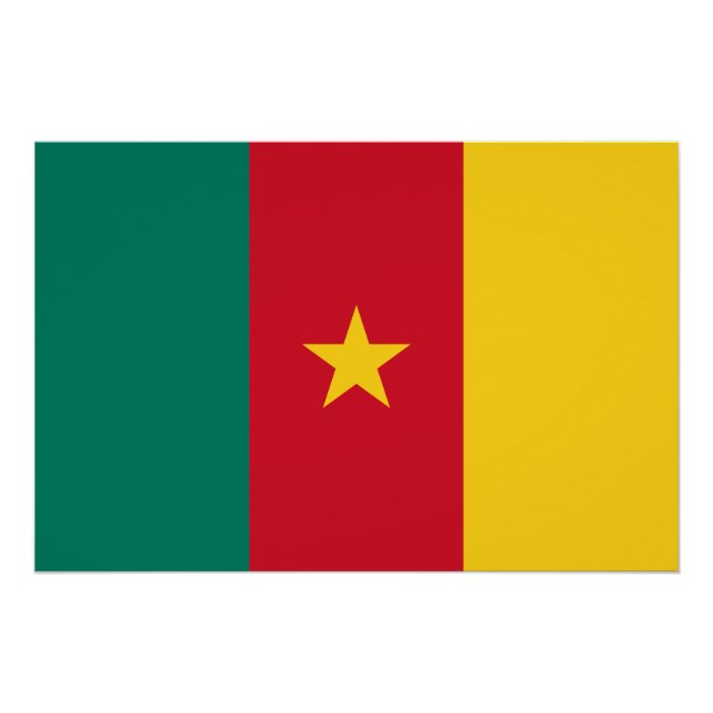 Patriotic Cameroon Flag Poster (Front)