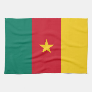 Patriotic Cameroon Flag Tea Towel
