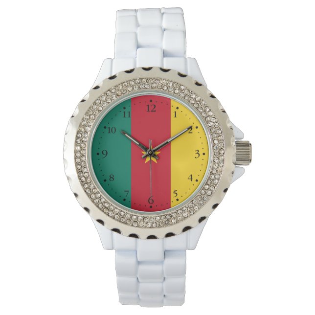 Patriotic Cameroon Flag Watch (Front)