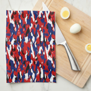 Patriotic camo tea towel