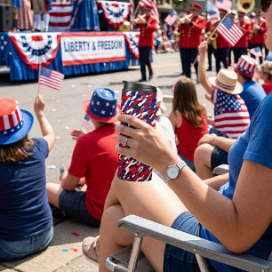 Patriotic camo thermal tumbler