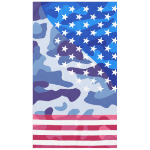 Patriotic camouflage pattern tablecloth