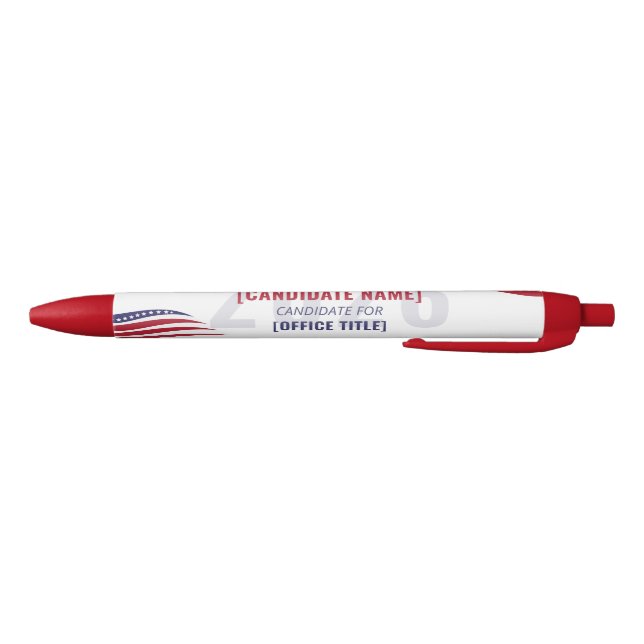 Patriotic Campaign Candidate Office Election Swag Black Ink Pen (Bottom)