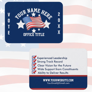 Patriotic Campaign Template Business Card