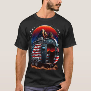 Patriotic Camping And Caravan Adventure USA 5 T-Shirt