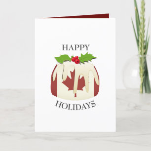 Patriotic   CANADA   Christmas Pudding Holiday Card