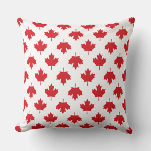 Patriotic Canada Flag Maple Leaf Cushion
