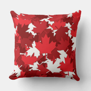 Patriotic Canada Flag Maple Leaf Pattern Cushion