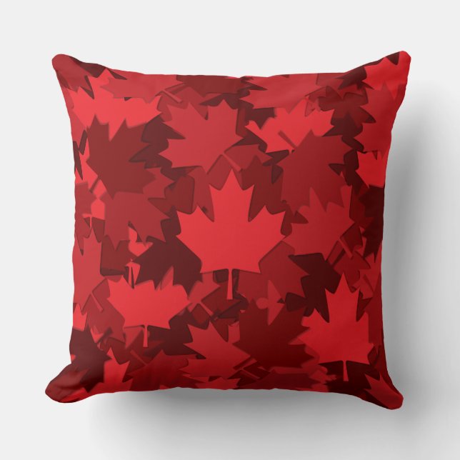 Patriotic Canada Flag Maple Leaf Pattern Cushion (Front)