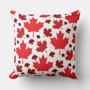 Patriotic Canada Flag Maple Leaf Pattern Cushion