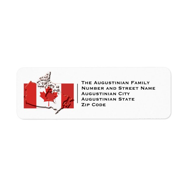 Patriotic | CANADA Flag Return Address Label (Front)