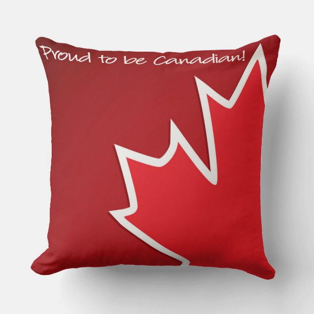 Patriotic Canada Maple Leaf Cushion (Front)
