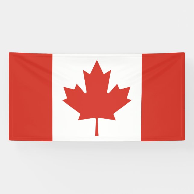 Patriotic Canadian Flag Banner (Horizontal)
