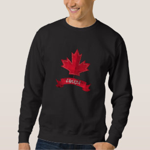 Patriotic Canadian Flag Canada Day Maple Leaf Men Sweatshirt