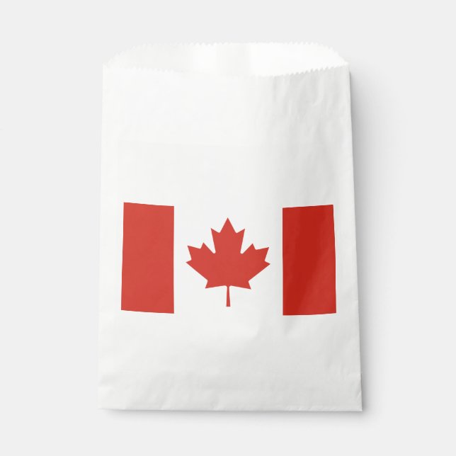 Patriotic Canadian Flag Favour Bag (Front)