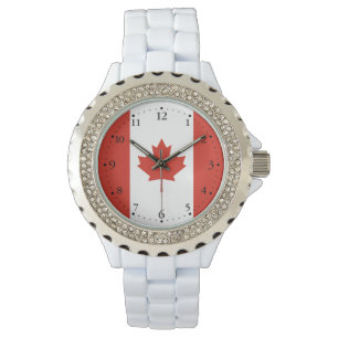 Patriotic Canadian Flag Watch