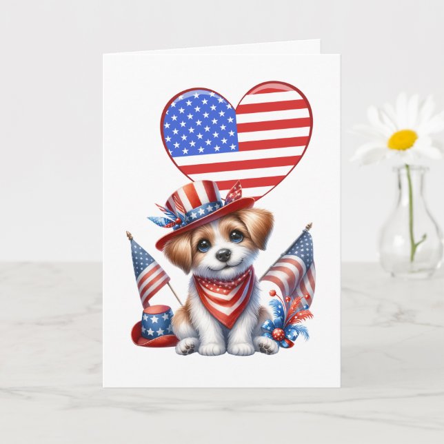 Patriotic Canine Card (Small Plant)