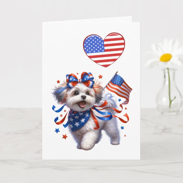Patriotic Canine Card (Small Plant)