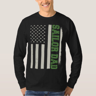 Patriotic Captain Boat Sailing Navy Boating Sailor T-Shirt