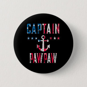 Patriotic Captain Pawpaw Vintage Us Flag 4th Of Ju 6 Cm Round Badge