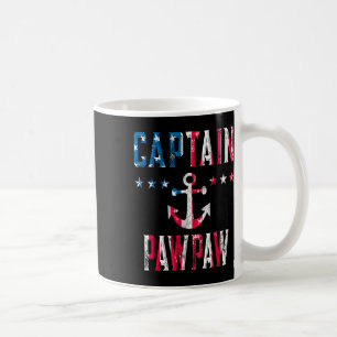 Patriotic Captain Pawpaw Vintage Us Flag 4th Of Ju Coffee Mug