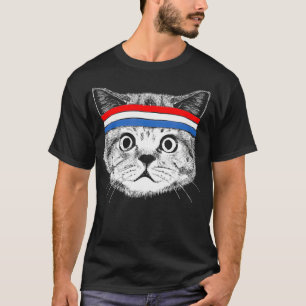 Patriotic Cat July Fourth  USA American Flag 4th o T-Shirt