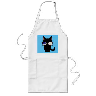 Patriotic Cat Kitchen Apron