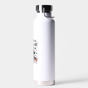 Patriotic Cat Meow-Morial Day Vintage Vector Desig Water Bottle