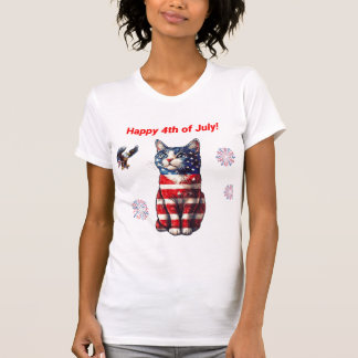Patriotic Cat T Shirt, American Flag TShirt, US T-Shirt