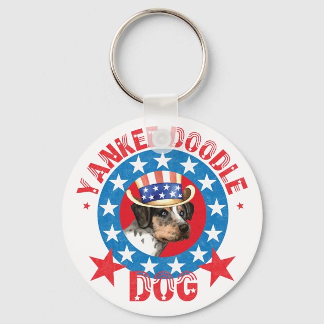 Patriotic Catahoula Key Ring (Front)
