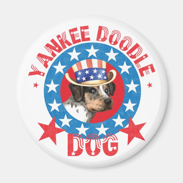 Patriotic Catahoula Magnet (Front)