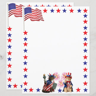Patriotic Cats - Lady Liberty and Uncle Sam