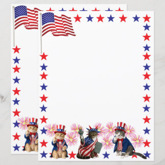 Patriotic Cats - Lady Liberty and Uncle Sam