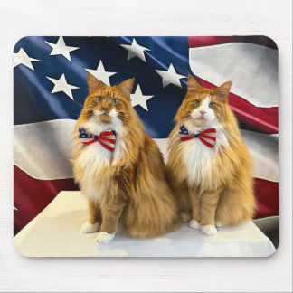 Patriotic Cats Mouse Pad