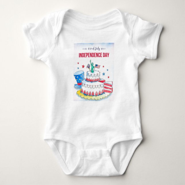 Patriotic Celebration Baby Bodysuit (Front)